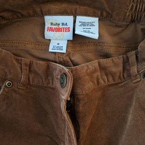 Ruby Rd. Tan Corduroy Pants